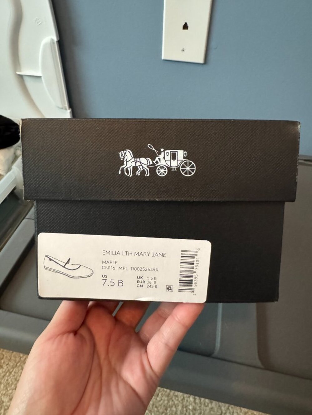 Coach, Emilia Mary Jane Flats, Maple, Size 7.5 - Picture 3 of 4